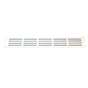 Aluminium schoepenrooster opbouw 650 x 90mm - WIT (1-6509W)thumbnail