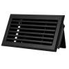 Wandrooster met volumeregelaar - 200 x 100mm - staal - Zwart RAL 9005thumbnail Wandrooster met volumeregelaar - 200 x 100mm - staal - Zwart RAL 9005thumbnail