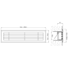 Wandrooster met volumeregelaar - 200 x 100mm - staal - Zwart RAL 9005thumbnail Wandrooster met volumeregelaar - 200 x 100mm - staal - Zwart RAL 9005thumbnail