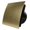 Whisper Pro-Design badkamerventilator - Ø100mm - aan/uit - gebogen kunststof - goud - Zwarte ventilatorthumbnail