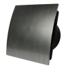Whisper Pro-Design badkamerventilator - Ø100mm - aan/uit - gebogen kunststof - zilver - zwarte ventilatorthumbnail