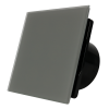 Whisper Pro-Design badkamerventilator - Ø100mm - aan/uit - vlak glas - mat grijs - zwarte ventilatorthumbnail