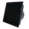 Whisper Pro-Design badkamerventilator - Ø100mm - aan/uit - vlak glas - glans zwart - zwarte ventilatorthumbnail
