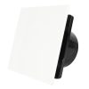 Whisper Pro-Design badkamerventilator - Ø125mm - met nalooptimer - vlak kunststof - wit - zwarte ventilatorthumbnail