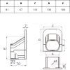 Airco wand-plafond eindstuk - Antracietthumbnail Airco wand-plafond eindstuk - Antracietthumbnail
