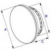 Whisper Designventiel 125mm kunststof - toevoer/afvoer - WIT RAL9016thumbnail
