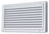 Aluminium afsluitbaar deurrooster 410 x 100mm - WIT & ALU (binnendeur) (G31A-4010)thumbnail