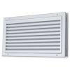 Aluminium afsluitbaar deurrooster 400 x 200mm - WIT & ALU (binnendeur) (G31A-4020)thumbnail