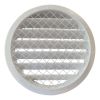 Rond buitenluchtrooster aluminium Ø 125mm - WIT- met grofmazig gaas - hoge doorlaatthumbnail