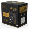 Whisper Pro-Design badkamerventilator - Ø100mm - aan/uit - vlak kunststof - wit - zwarte ventilatorthumbnail