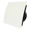 Whisper Pro-Design badkamerventilator - Ø100mm - aan/uit - gebogen kunststof - wit - zwarte ventilatorthumbnail