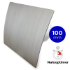 Whisper Pro-Design badkamerventilator - Ø100mm - met nalooptimer - gebogen kunststof - zilverthumbnail