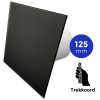 Pro-Design badkamer/toilet ventilator - TREKKOORD (KW125W) - Ø 125mm - vlak GLAS - mat zwartthumbnail