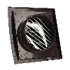 Kunststof overdrukrooster met vliegengaas, aansluiting 125mm - BRUIN thumbnail Kunststof overdrukrooster met vliegengaas, aansluiting 125mm - BRUIN thumbnail
