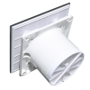 Whisper Pro-Design badkamerventilator - Ø100mm - met nalooptimer - vlak glas - mat grijsthumbnail