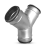 Y-stuk | diameter 125 mm | aftakking 45º diameter 125 mmthumbnail Y-stuk | diameter 125 mm | aftakking 45º diameter 125 mmthumbnail