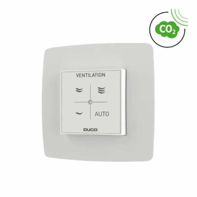DucoBox Silent 2.0 All-In-One CO₂ – 400 m³/h – ingebouwde vochtsensor + RF-bediening met CO₂-sensor + CO₂-ruimtesensor (0000-7032)