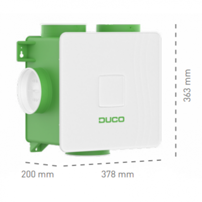 DucoBox Reno All-In-One - Randaarde + RF bediening, 1x CO2 sensor & 1x CO2 sensor zonder bediening 230V DucoBox Reno All-In-One - Randaarde + RF bediening, 1x CO2 sensor & 1x CO2 sensor zonder bediening 230V