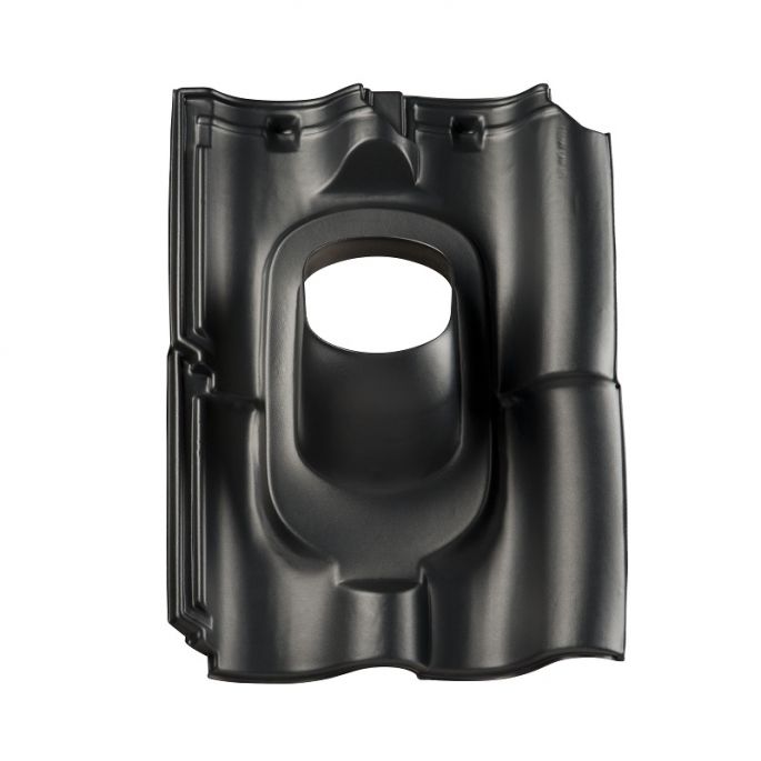 Kunststof dakpan Opnieuw Verbeterde Holle pan 4-pans zwart, voor dakdoorvoer 166, dakhelling 25-45° (0170325) Kunststof dakpan Opnieuw Verbeterde Holle pan 4-pans zwart, voor dakdoorvoer 166, dakhelling 25-45° (0170325)