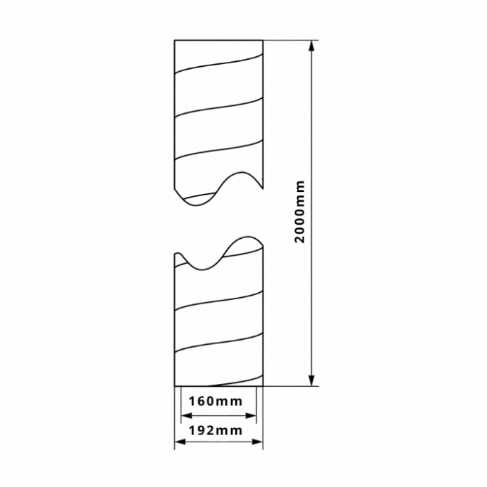 Ubbink Aerfoam - Geïsoleerd leidingsysteem Ø160mm - L=2000mm Ubbink Aerfoam - Geïsoleerd leidingsysteem Ø160mm - L=2000mm