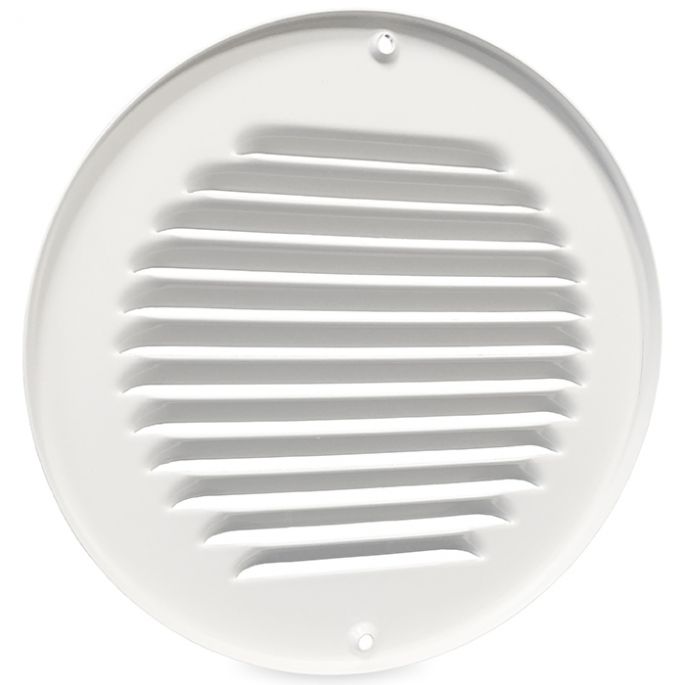 Aluminium rond schoepenrooster WIT opbouw - 175mm (1-R175W) Aluminium rond schoepenrooster WIT opbouw - 175mm (1-R175W)