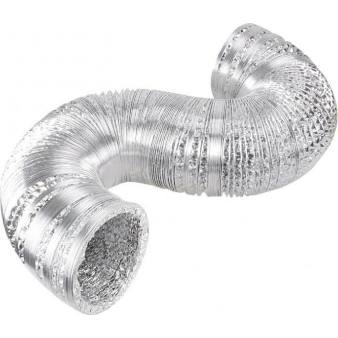 Flexibele ventilatieslang ongeïsoleerd | aluminium | diameter 100 mm | lengte 6 meter
