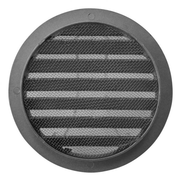Rond buitenluchtrooster aluminium Ø125mm met fijnmazig gaas