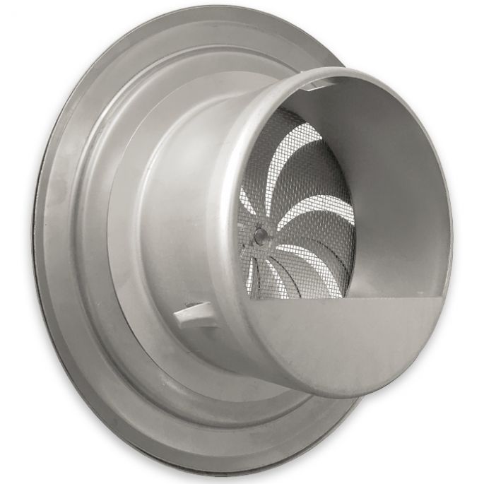 Afsluitbaar rooster/ventiel rond Ø150mm - Geborsteld RVS