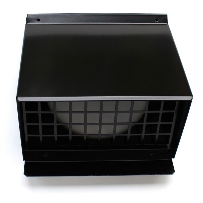 Gevelkap aluminium - hoge doorlaat (geschikt voor WTW) - voor buis 125 t/m 150mm - Zwart Gevelkap aluminium - hoge doorlaat (geschikt voor WTW) - voor buis 125 t/m 150mm - Zwart