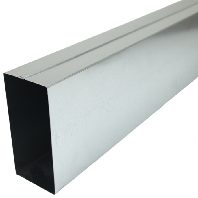 Rechthoekig (instort) kanaal 200 × 40 mm – staal - 1500 mm