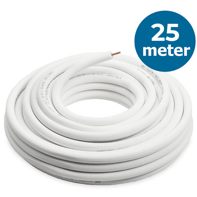 Koperen koelleiding | geïsoleerd | 5/8 inch | lengte 25 meter