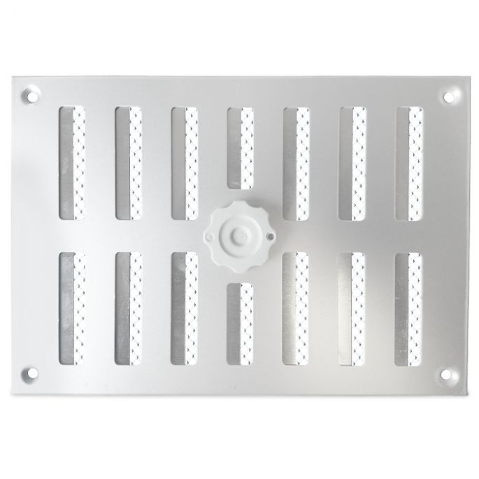 Aluminium afsluitbaar schuifrooster opbouw 215 x 150mm - ALU Aluminium afsluitbaar schuifrooster opbouw 215 x 150mm - ALU