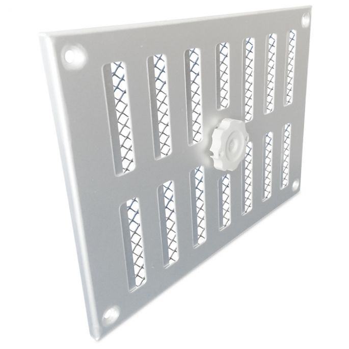 Aluminium afsluitbaar schuifrooster opbouw 215 x 150mm - ALU Aluminium afsluitbaar schuifrooster opbouw 215 x 150mm - ALU