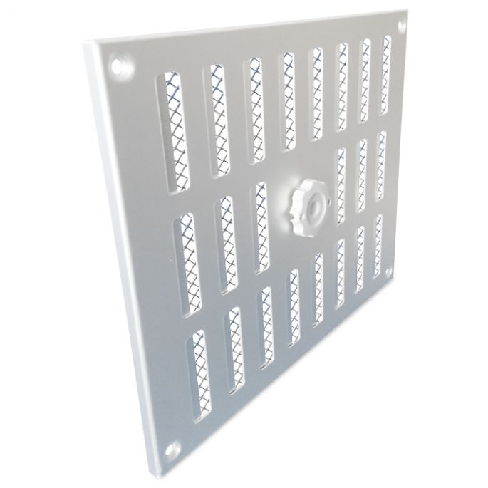 Aluminium afsluitbaar schuifrooster opbouw 245 x 195mm - ALU Aluminium afsluitbaar schuifrooster opbouw 245 x 195mm - ALU