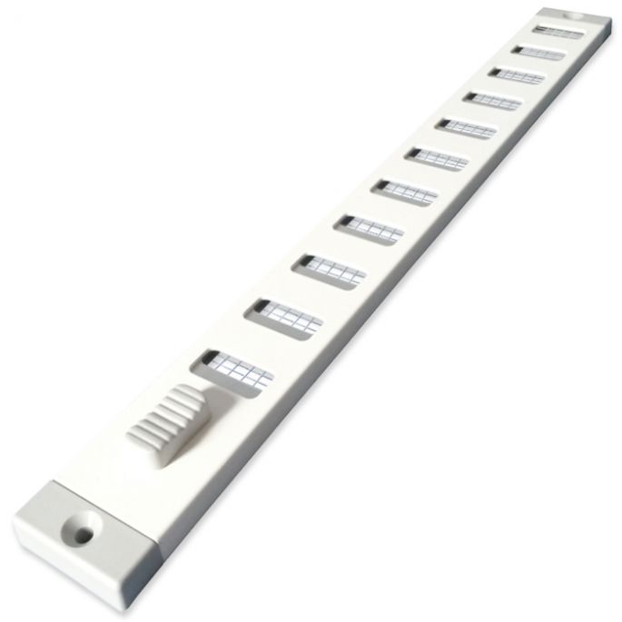Aluminium afsluitbaar schuifrooster opbouw 300 x 30mm - WIT