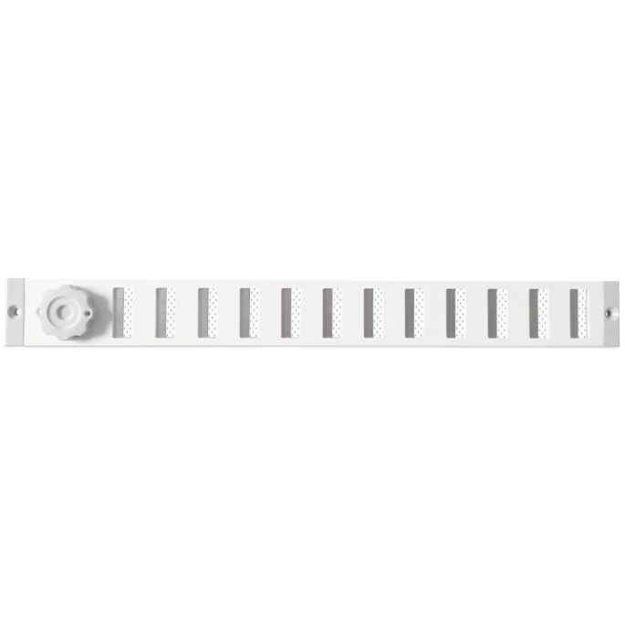 Aluminium afsluitbaar schuifrooster opbouw 370 x 40mm - WIT