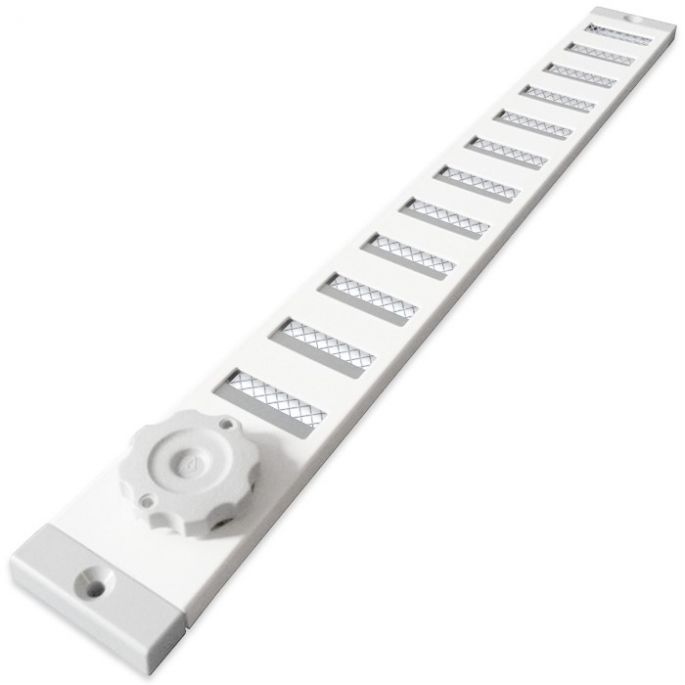 Aluminium afsluitbaar schuifrooster opbouw 500 x 40mm - WIT
