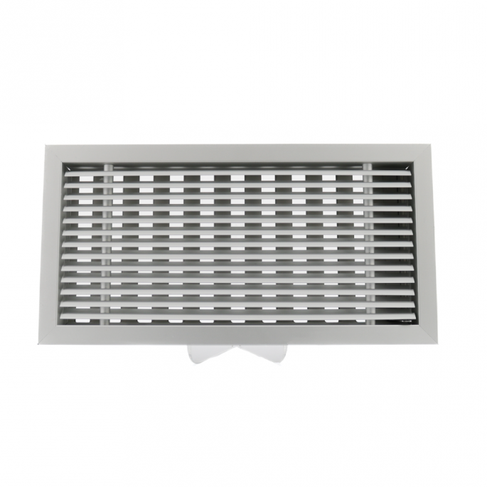 Aluminium luxe afsluitbaar schuifrooster - inbouw 298x148mm Aluminium luxe afsluitbaar schuifrooster - inbouw 298x148mm