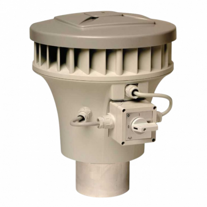 Pijpventilator Zehnder KPMe met werkschakelaar (400 m3/h, gelijkstroom)