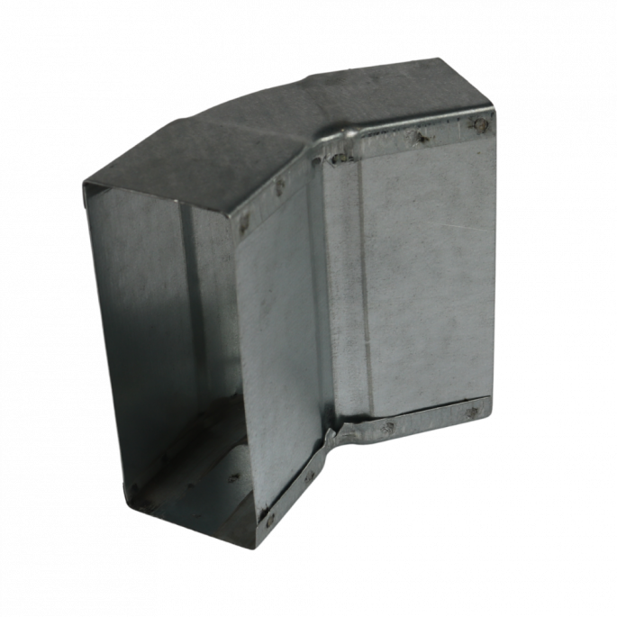Rechthoekige korte (instort) bocht 45º verticaal - 200mm x 40mm