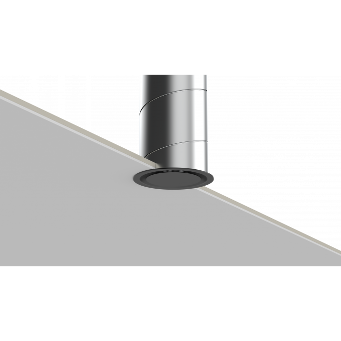 Pradovent - trim - Ø 100mm design ventiel (afvoer) - 50 m3/h - Zwart