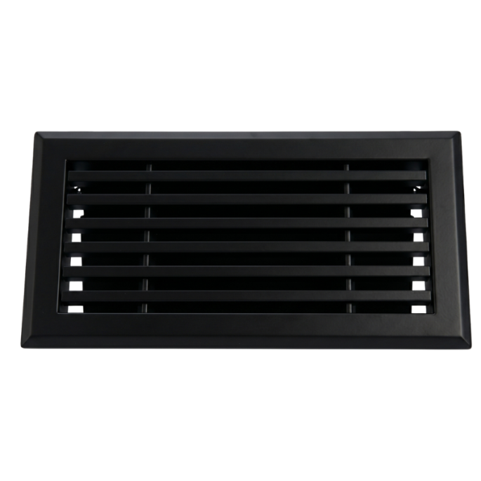 Wandrooster met volumeregelaar - 200 x 100mm - staal - Zwart RAL 9005 Wandrooster met volumeregelaar - 200 x 100mm - staal - Zwart RAL 9005