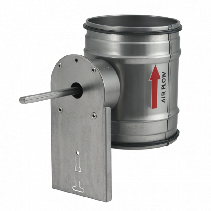 Regelklep motorstoel montage servomotor| met rubber | diameter 250 mm Regelklep motorstoel montage servomotor| met rubber | diameter 250 mm