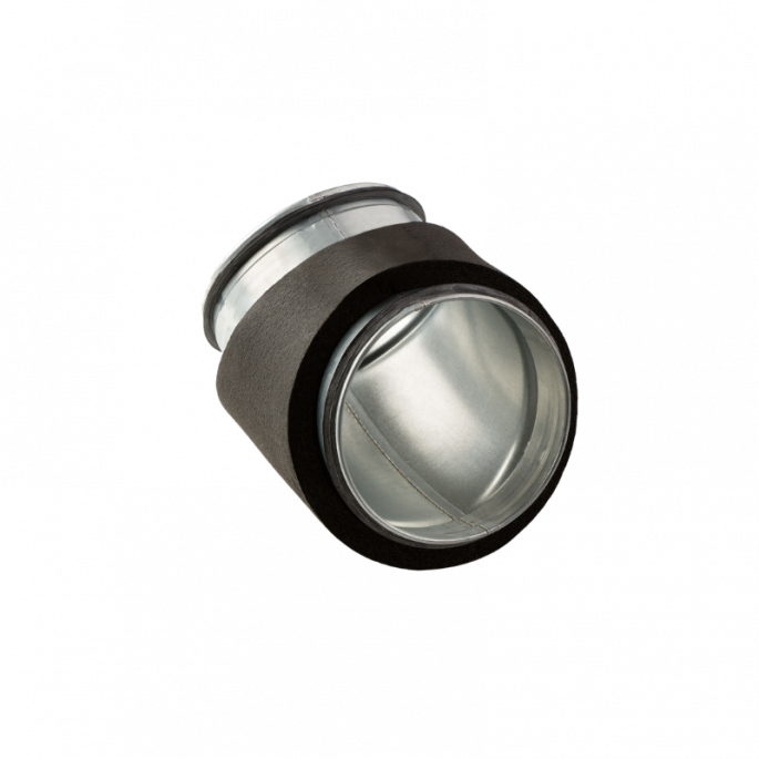 Geïsoleerde bocht 45º - Ø 125mm - geperst - SAFE - 13mm isolatie