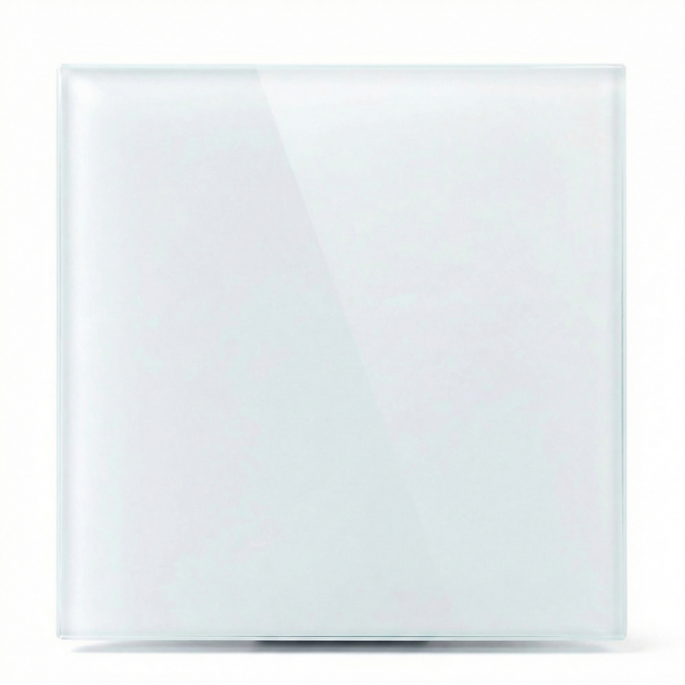Whisper pro-design badkamerventilator - Ø100mm - met nalooptimer en vochtsensor - vlak glas - mat wit