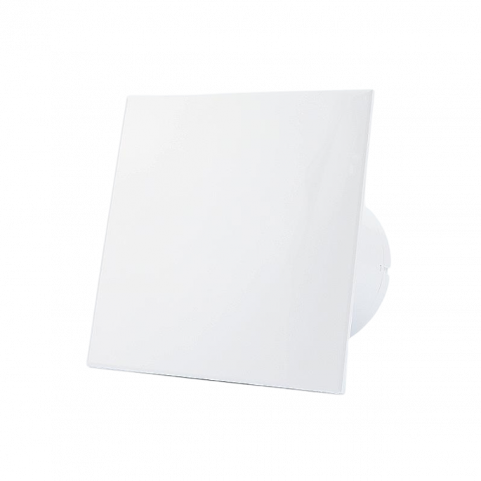 Whisper Pro-Design badkamerventilator - Ø100mm - met nalooptimer + vochtsensor - vlak kunststof - wit