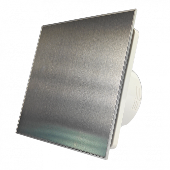 Whisper Pro-Design badkamerventilator - Ø100mm - met nalooptimer - rvs vlak