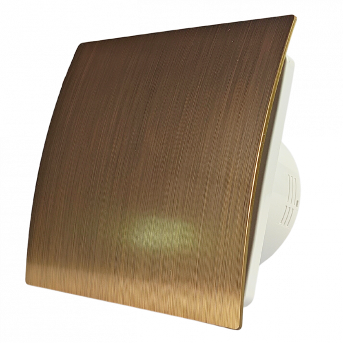 Whisper Pro-Design badkamerventilator - Ø100mm - met nalooptimer - gebogen kunststof - goud