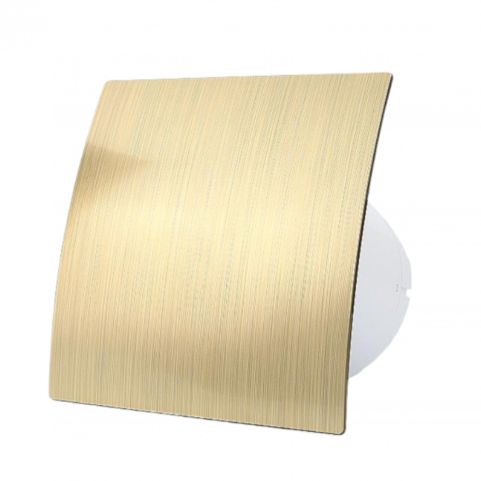 Whisper Pro-Design badkamerventilator - Ø100mm - met nalooptimer - gebogen kunststof - goud