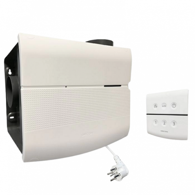 Orcon MVS-15RHBP | 550 m³/h | perilex | met vochtsensor en afstandsbediening RF